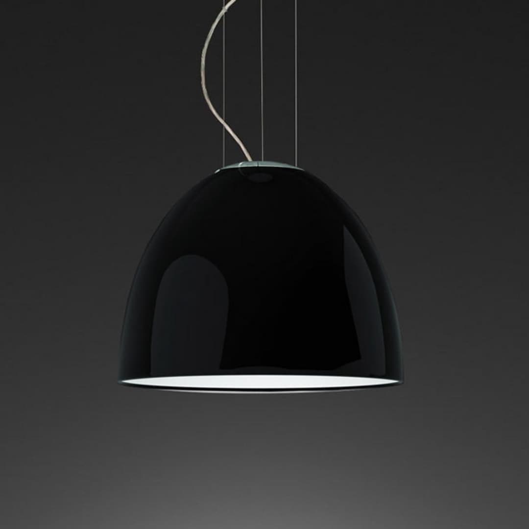 Nur Mini Gloss LED S Pendelleuchte Schwarz - Artemide Nur Gloss Mini - Wohnzimmer - Design - Metall - Einflammig