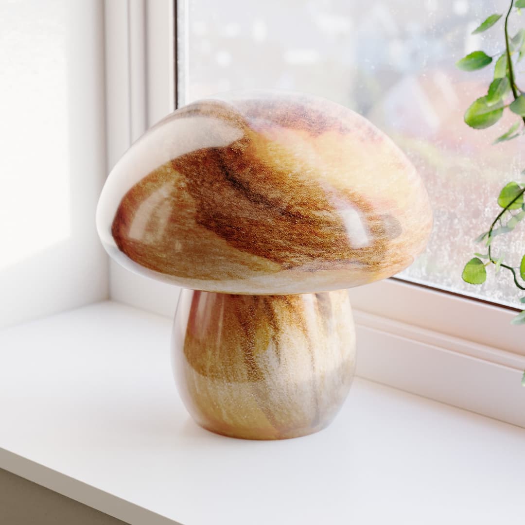 Mira Mushroom Tischleuchte H30 Natur - By Rydéns - Wohnzimmer - Glas - Einflammig