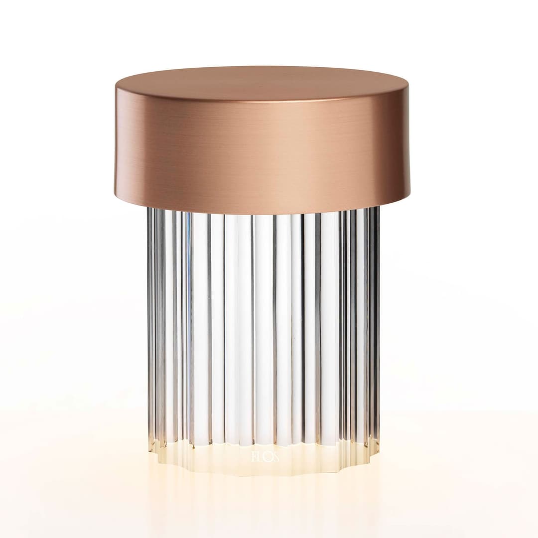 Last Order Fluted Portable Tishleuchte kupfer - Flos - Wohnzimmer - Design - Glas