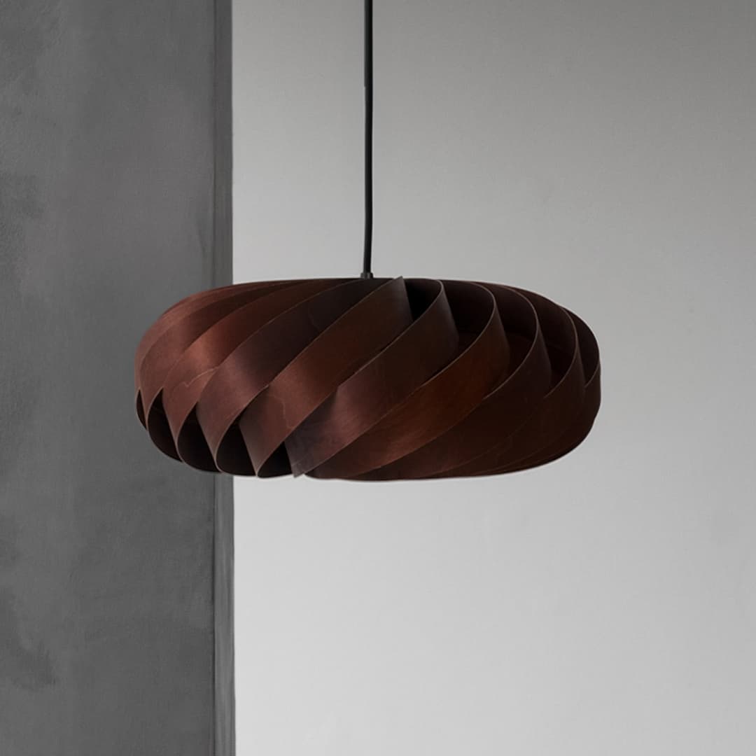 TR5 Pendelleuchte Ø80 Birch Brown - Tom Rossau - Wohnzimmer - Holz