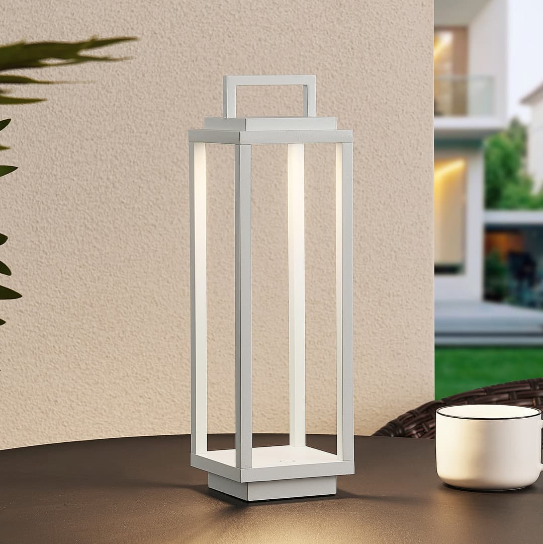 Mirina Portable Außenleuchte White - Lucande - Modern - Metall - Laterne