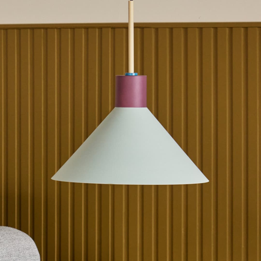 Crayon Pendelleuchte Ø35 Beige/Blue/Mint/Bordeaux - Hübsch - Esszimmer - Design - Metall - Einflammig