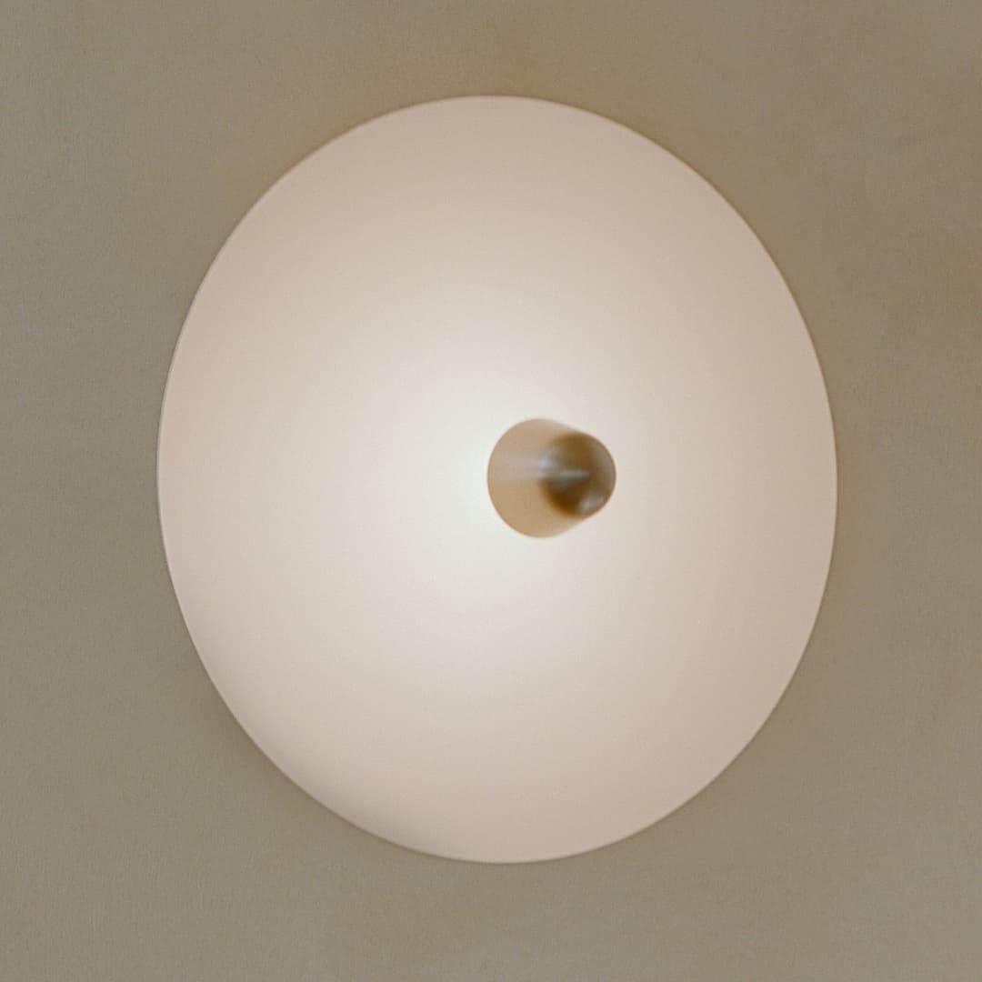 Kantarell LED-Wandleuchte, nickel/weiß, Ø 55 cm - New Works - Wohnzimmer - Design - Aluminium - Einflammig
