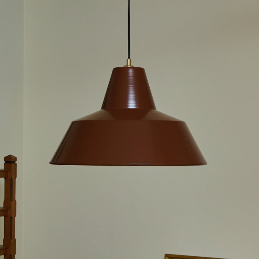 Workshop W4 Pendelleuchte, braun, Alu, E27 - Made By Hand - Esszimmer - Design - Aluminium - Einflammig