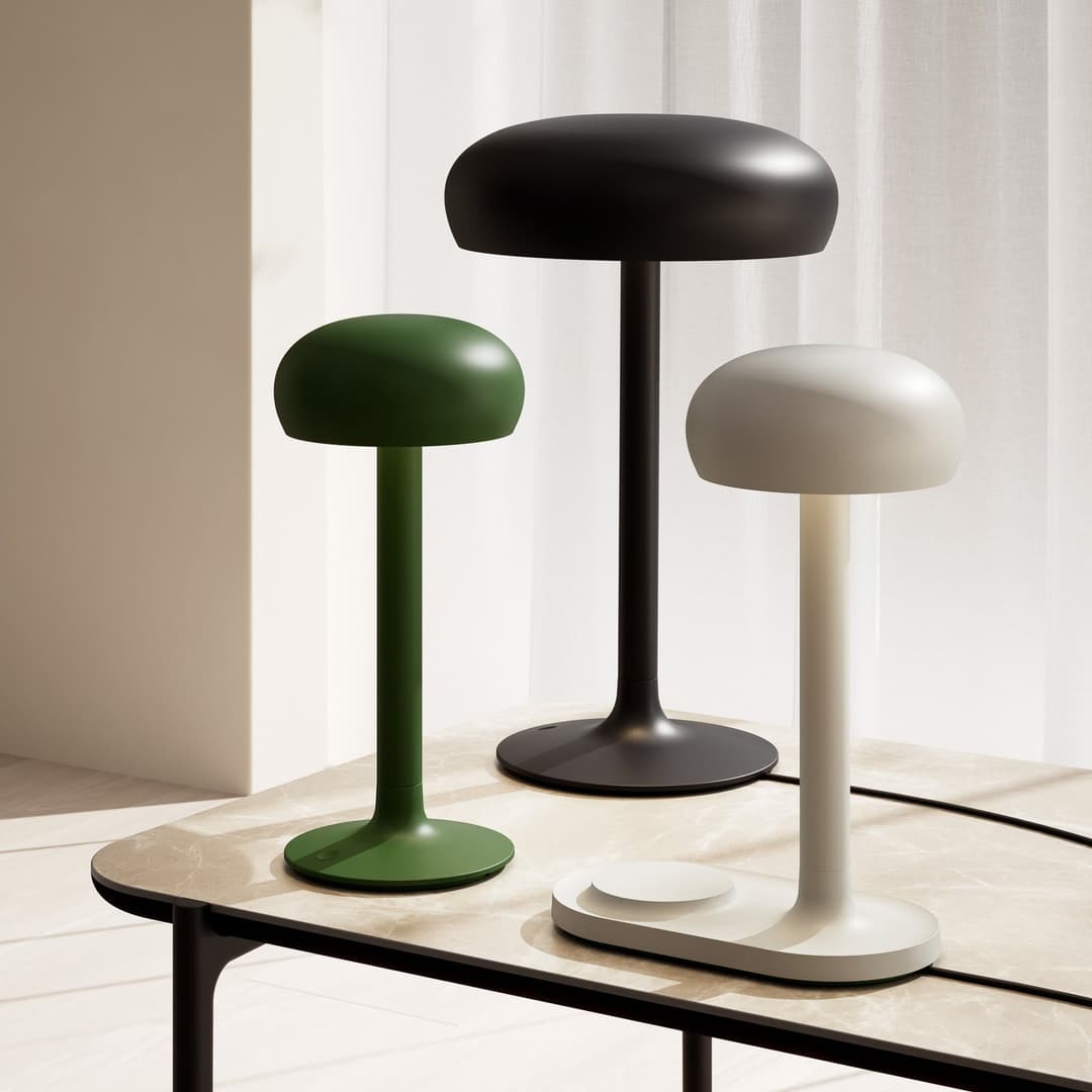 Emendo Portable Tischleuchte Cloud - PLEASE WAIT to be SEATED - Wohnzimmer - Modern - Aluminium - Mit Schirm