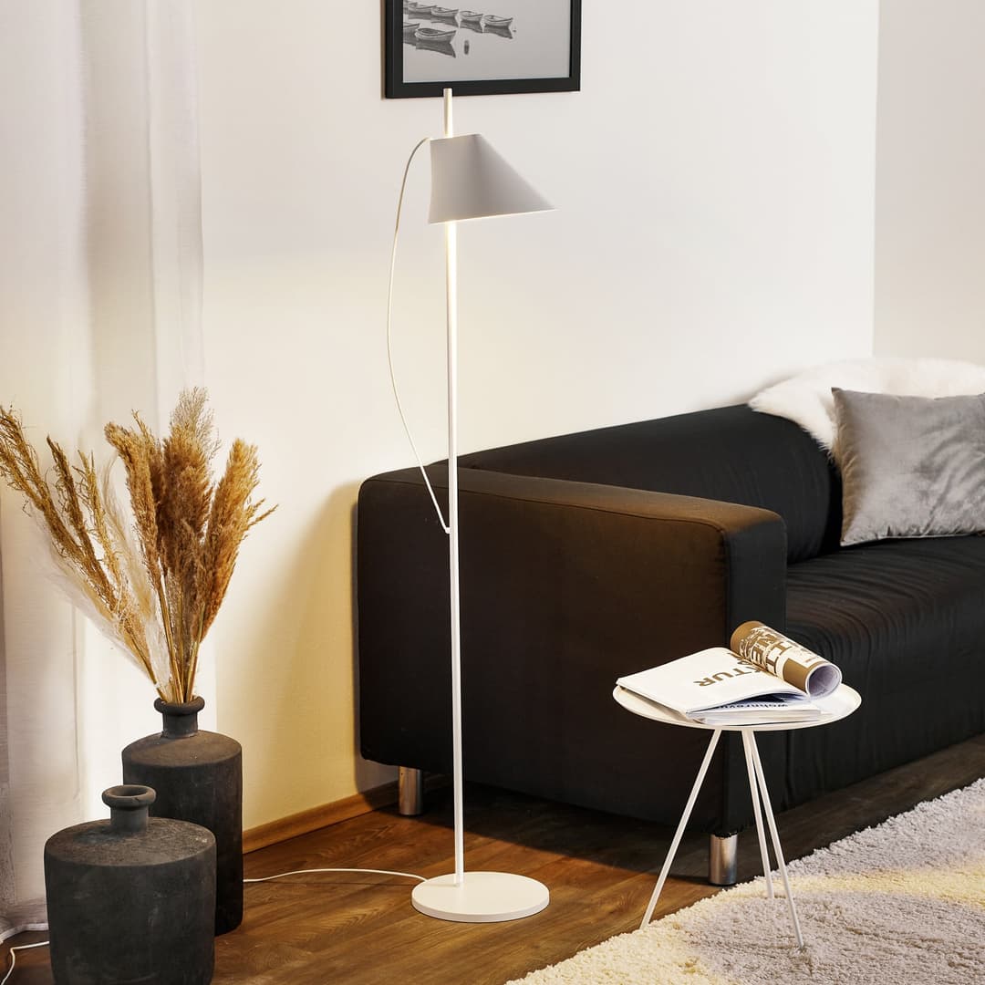 Yuh Stehleuchte Weiß - Louis Poulsen - Wohnzimmer - Design - Metall - Einflammig