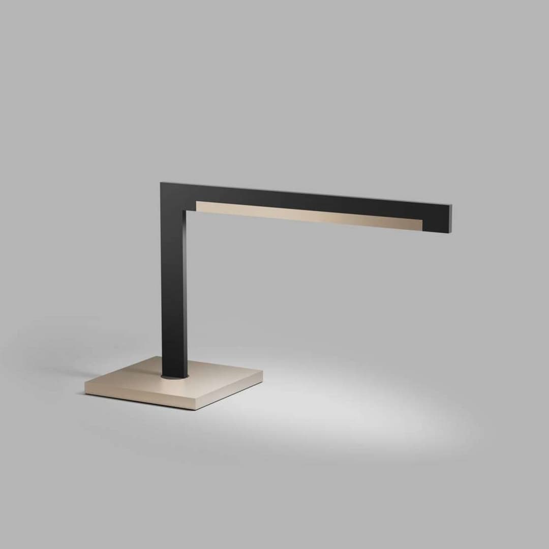 Inlay T2 Linear Tischlampe, gold/schwarz, 40cm - Light-Point LIGHT-POINT Design by Studio F.A. Porsche - Wohnzimmer - Aluminium