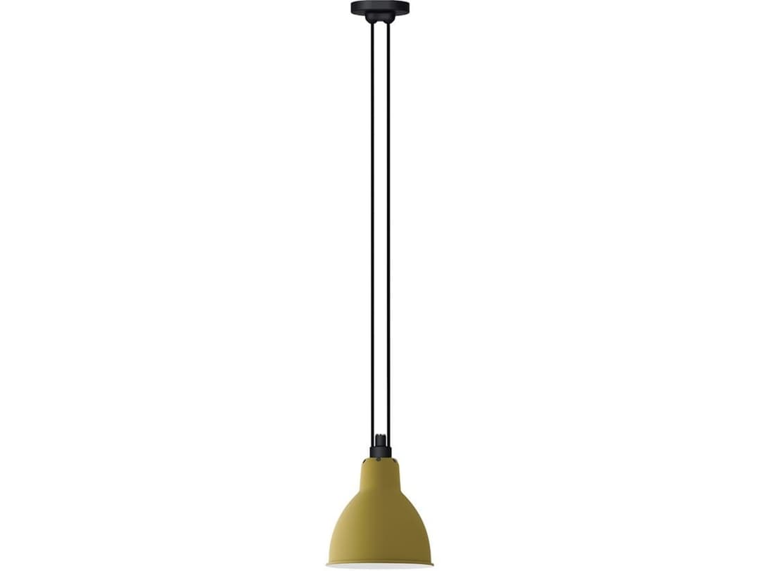 Lampe Gras 322 L Pendelleuchte, round, gelb – DCW - Wohnzimmer - Metall