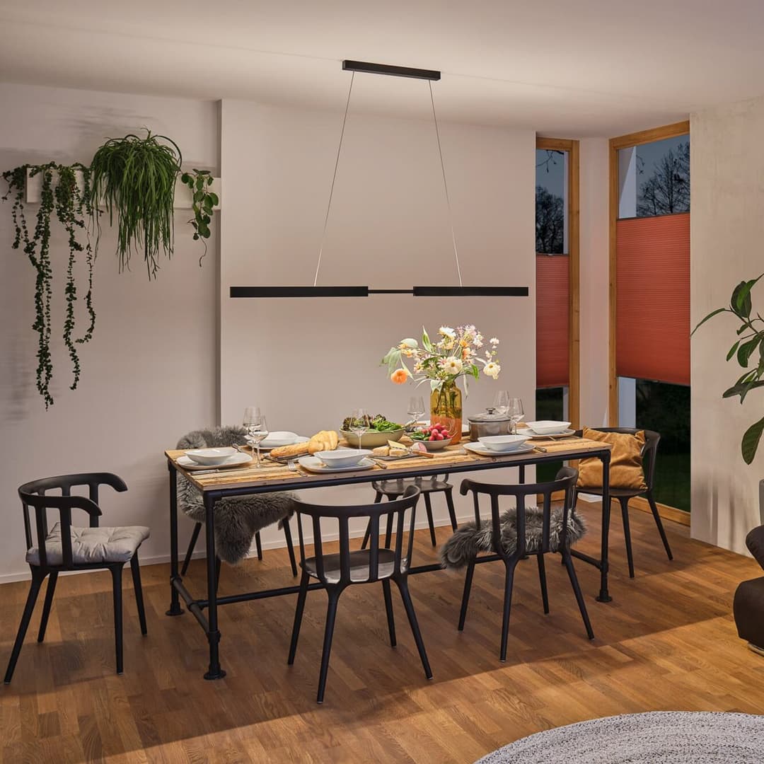 Aptare LED-Hängelampe schwarz, 2700K, smart, dim. - Paulmann - Wohnzimmer - Modern - Metall