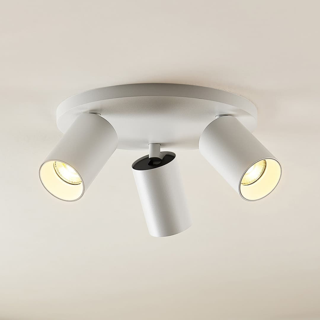 Brinja Strahler, weiß, rund, Ø 6 cm, 3-flg., GU10 - Arcchio - Flurbereich - Modern - Aluminium - Mehrflammig