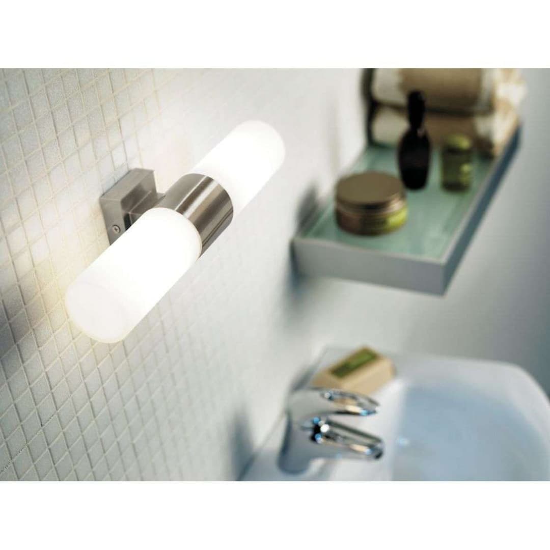 Tangens Double Wandleuchte Brushed Steel - Nordlux - Flurbereich - Metall