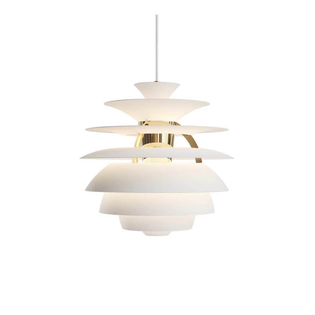 PH Snowball Hängelampe, weiß/bronze, Ø 40 cm - Louis Poulsen - Wohnzimmer - Aluminium
