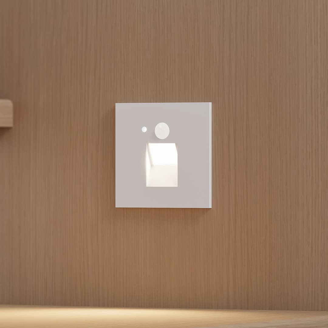 Neru Square LED Einbauwandlampe w/Sensor White - Arcchio - Wohnzimmer - Modern - Metall - Eckig