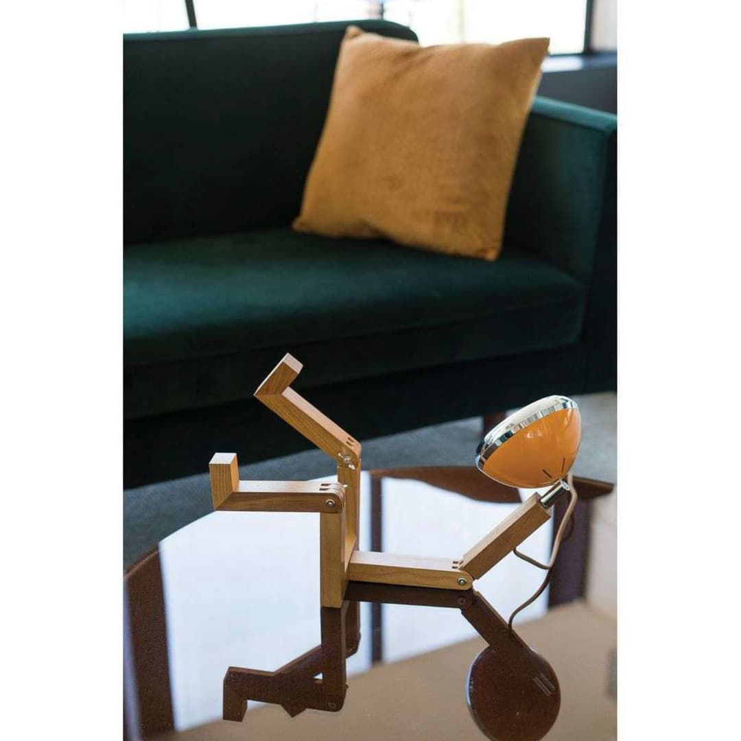 Mr. Wattson Tischlampe 28cm alu/orange - Piffany Copenhagen - Wohnzimmer - Design - Holz - Einflammig