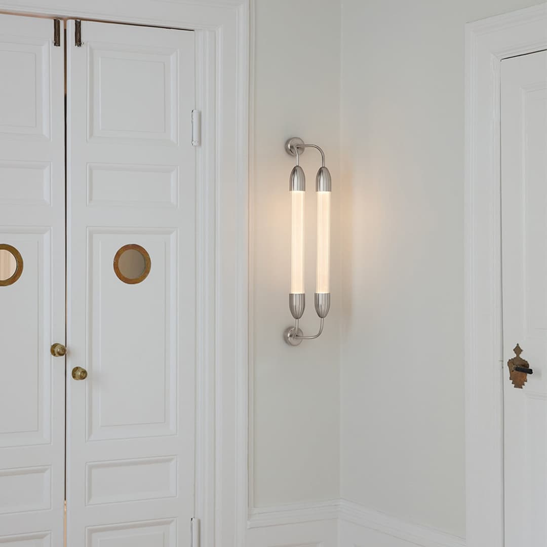 Lemon Squeeze Wandleuchte Double Short Plated Steel - UMAGE - Wohnzimmer - Design - Metall - Mehrflammig