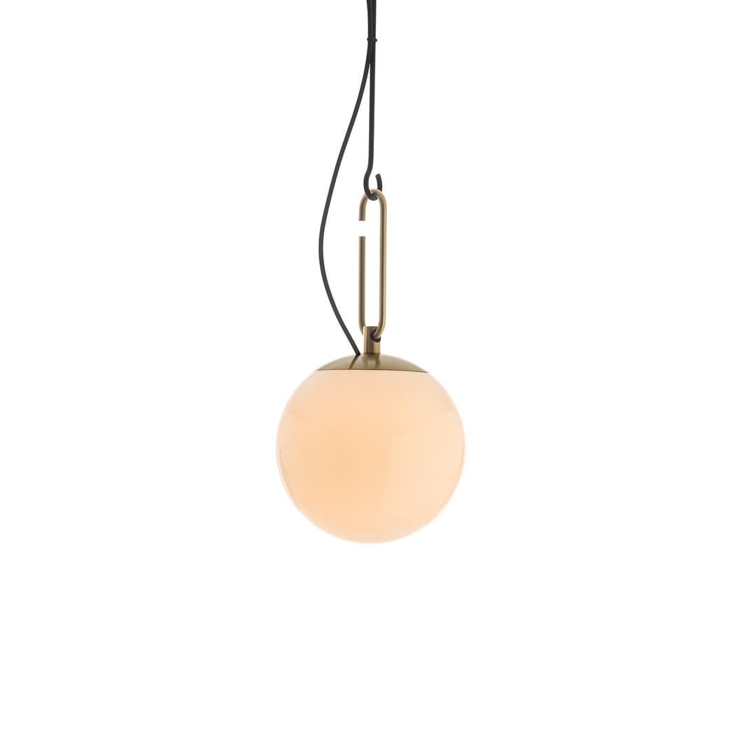 Nh 22 S Pendelleuchte Black/Brass - Artemide - Artemide - Wohnzimmer - Design - Glas - Einflammig