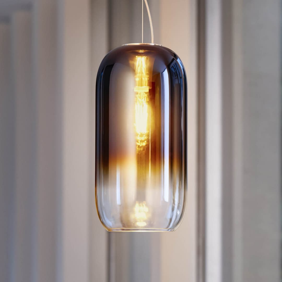 Gople Pendelleuchte Blue Sapphire/Black - Artemide - Wohnzimmer - Design - Glas - Einflammig