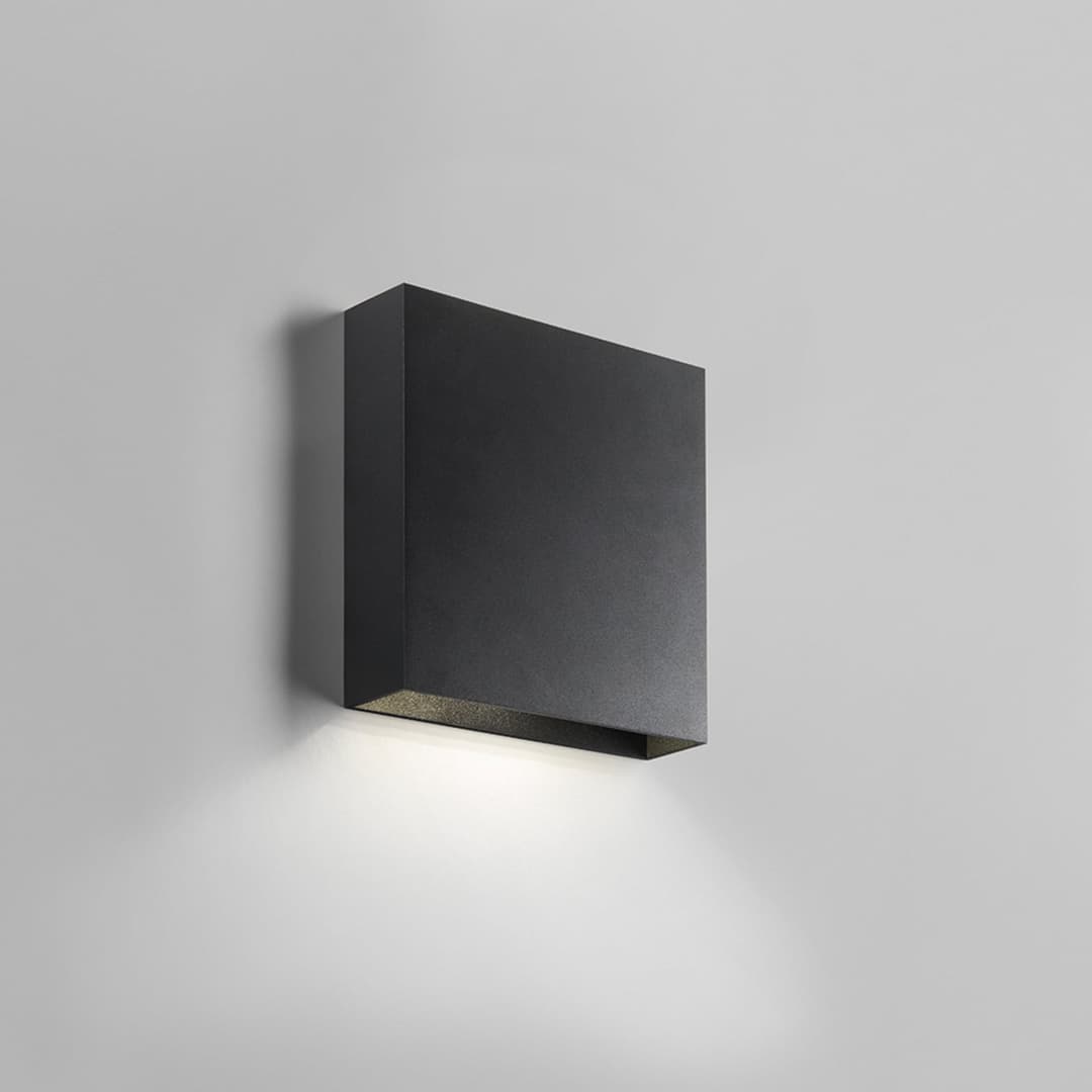 Compact W1 Wandleuchte LED Down 3000K Schwarz - LIGHT-POINT - Wohnzimmer - Aluminium