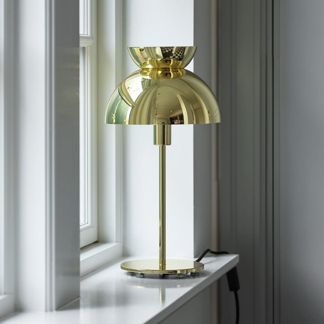 Butterfly Tischleuchte Brass - Frandsen - Wohnzimmer - Design - Metall - Mit Schirm
