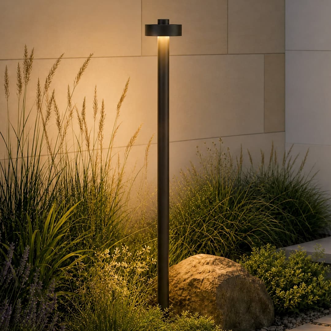 LED-Wegeleuchte Nirella, Höhe 100 cm, schwarz, Metall, IP65, CCT - Lucande - Modern - Einflammig