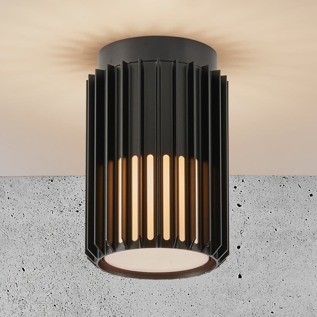 Aludra Außen Deckenleuchte Seaside Black - Nordlux - Terrasse - Design - Aluminium - Rund