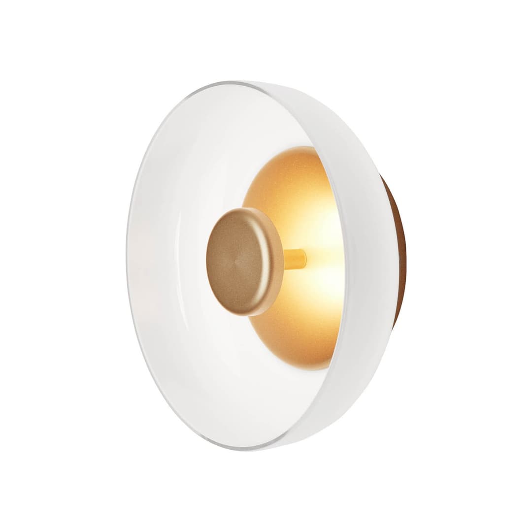 Blossi Wandleuchte/Deckenleuchte Nordic Gold/Opal - Nuura Blossi Wall - Wohnzimmer - Design - Glas - Rund