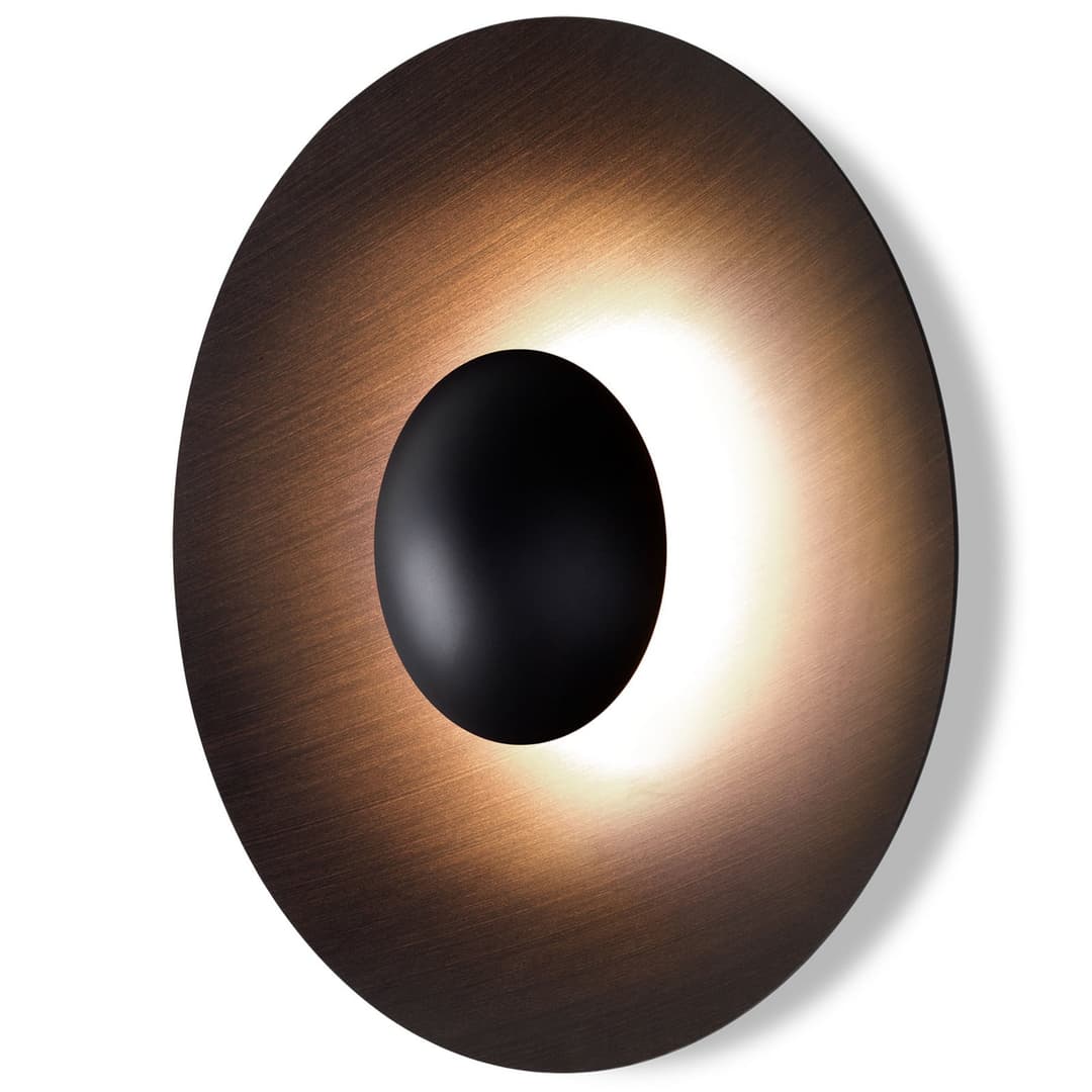Ginger 42 C Wandleuchte Wenge-Wenge - Marset - Wohnzimmer - Design - Metall - Rund