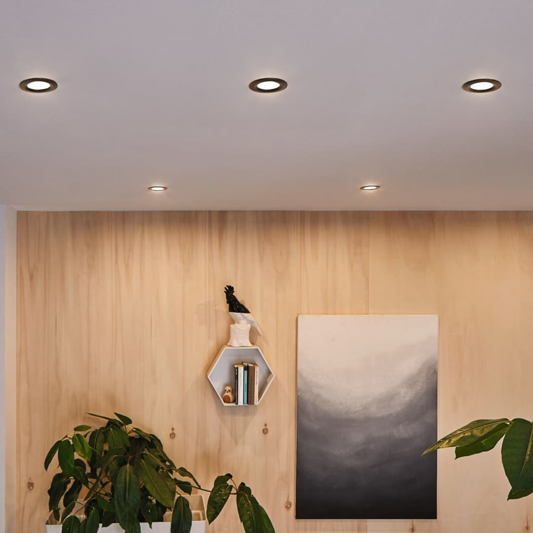 Calla schwarz on/off schwenkbar 4.000 K 9 cm 10er - Paulmann - Badezimmer - Modern - Kunststoff - Rund