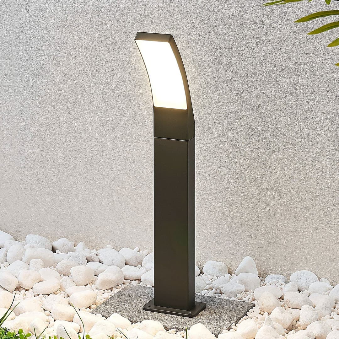 Ilvita Außen Gartenleuchte Anthracite - Lindby - Terrasse - Modern - Aluminium - Einflammig
