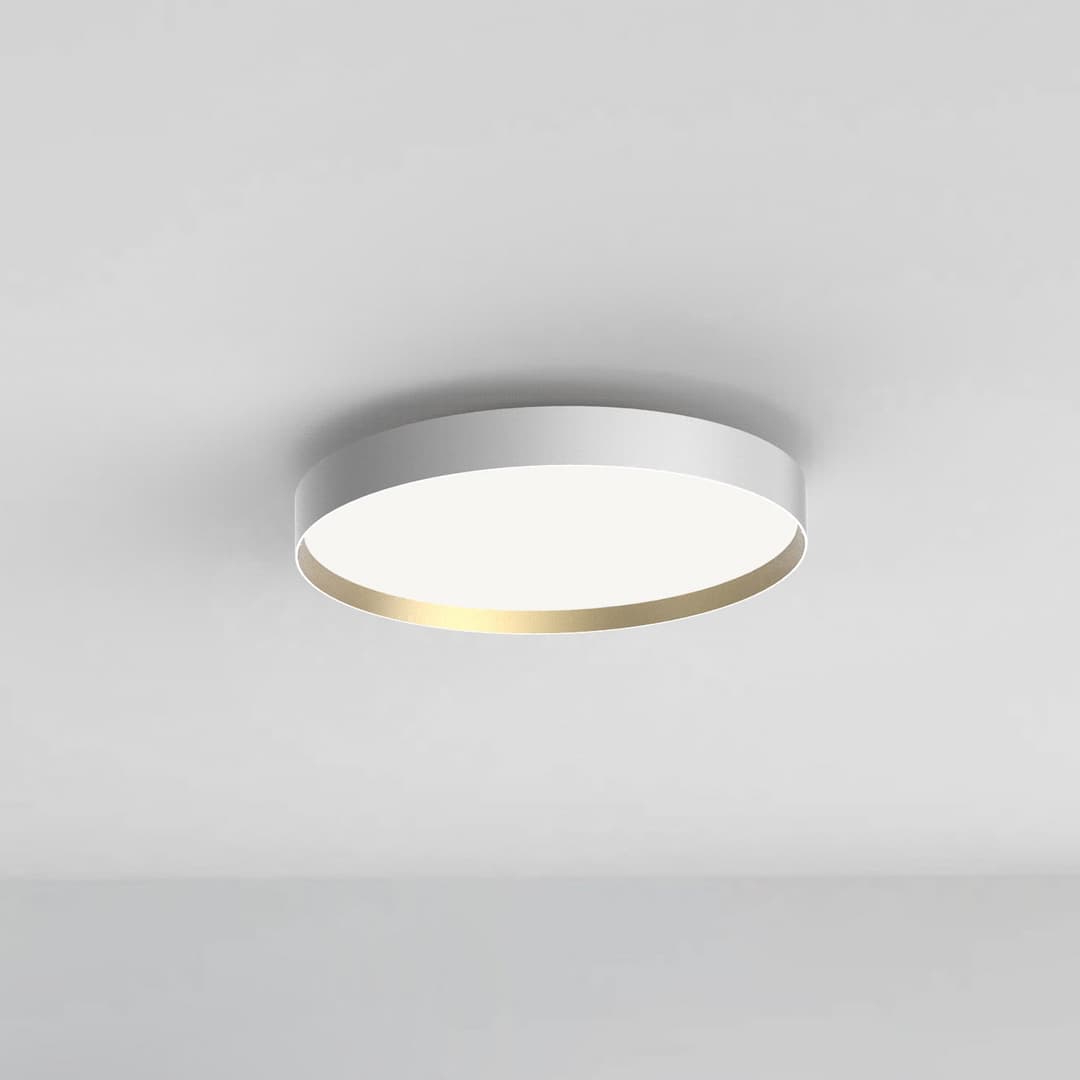 Lucia 45 Deckenleuchte White/Gold - Loom Design - Wohnzimmer - Modern - Metall - Rund