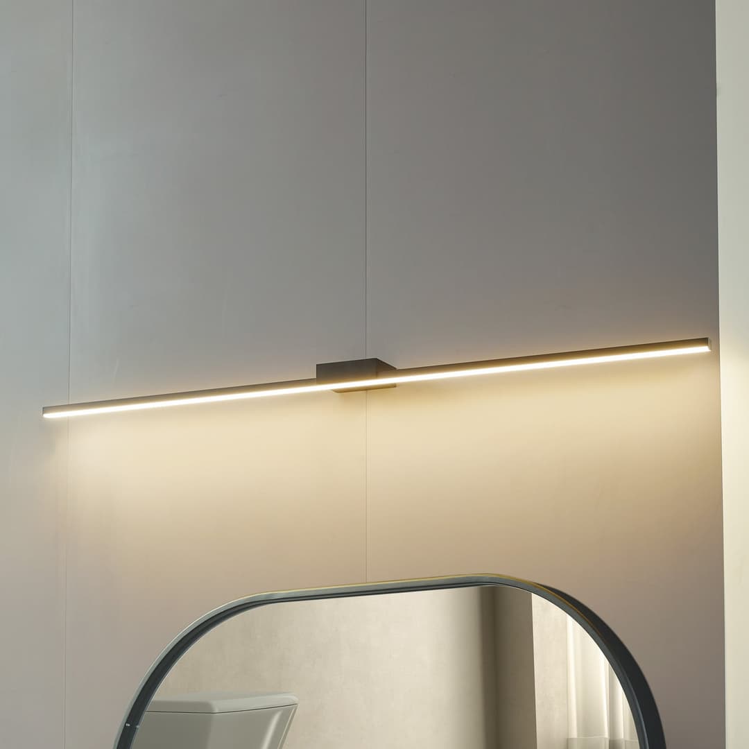Kivana LED Wandleuchte L120 IP44 Schwarz - Lucande - Badezimmer - Modern - Aluminium - Eckig