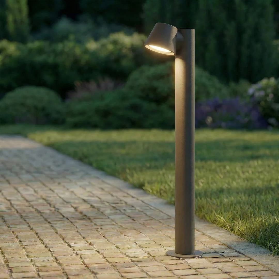 Ileyna Gartenleuchte Dark Grey - Lindby - Terrasse - Modern - Metall - Einflammig