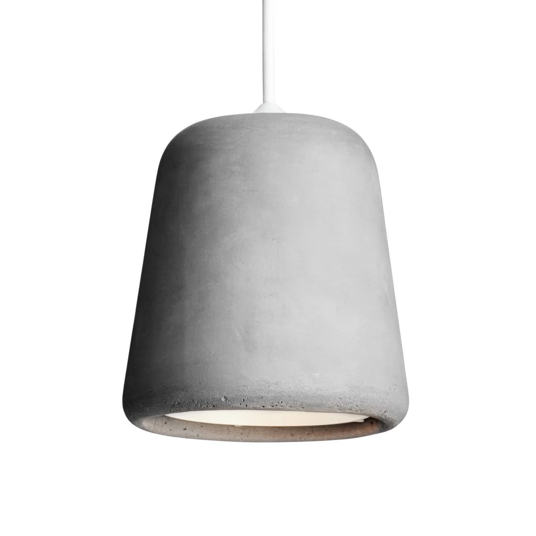 Material Pendelleuchte Light Grau Concrete - New Works Material The Originals - Wohnzimmer - Design - Stein - Einflammig