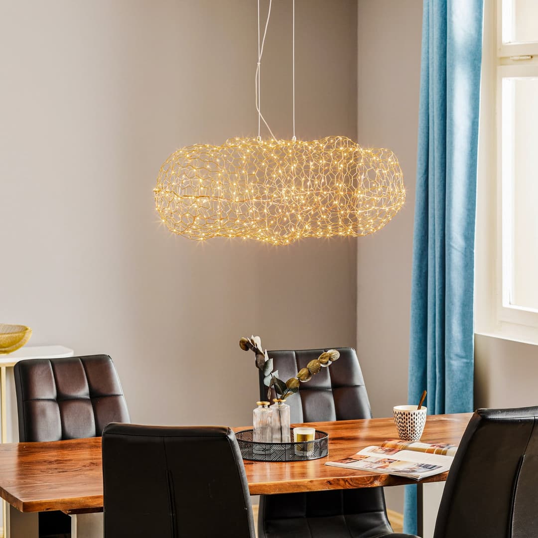 Hayden LED Pendelleuchte L75 Gold - By Rydéns - Wohnzimmer - Design - Metall - Einflammig