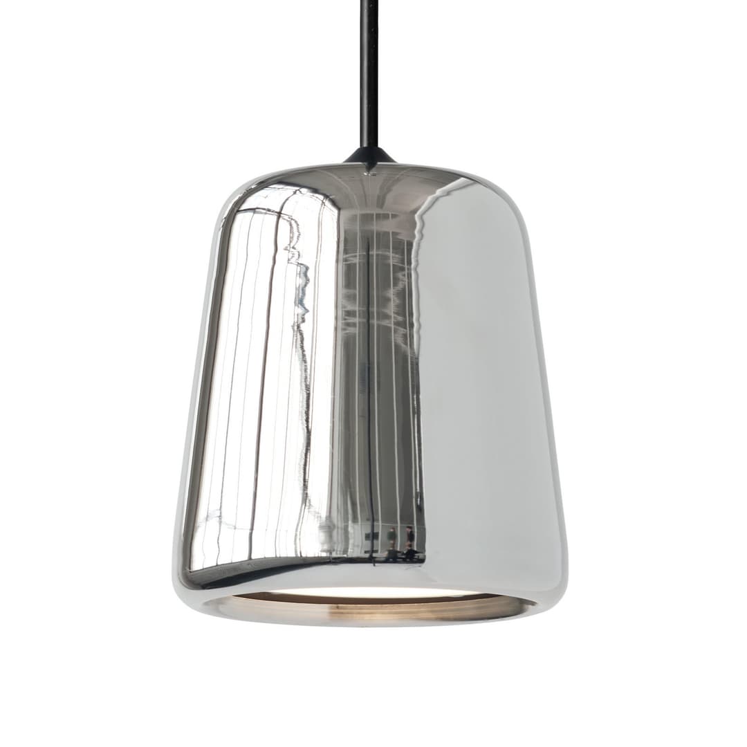 Material Pendelleuchte Stainless Steel - New Works Material New Edition - Wohnzimmer - Design - Metall - Einflammig
