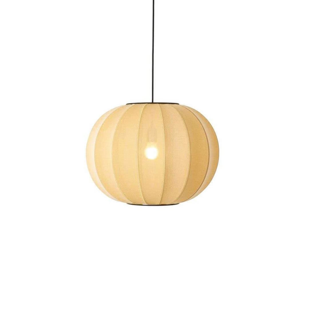 Knit-Wit 45 Round LED Pendelleuchte Sunrise - Made By Hand - Schlafzimmer - Stoff / Textil