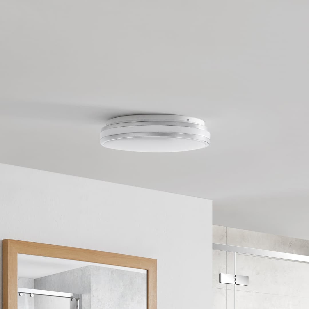 Sinovu Deckenleuchte Ø34 Chrome/Opal - Arcchio - Badezimmer - Modern - Metall - Rund