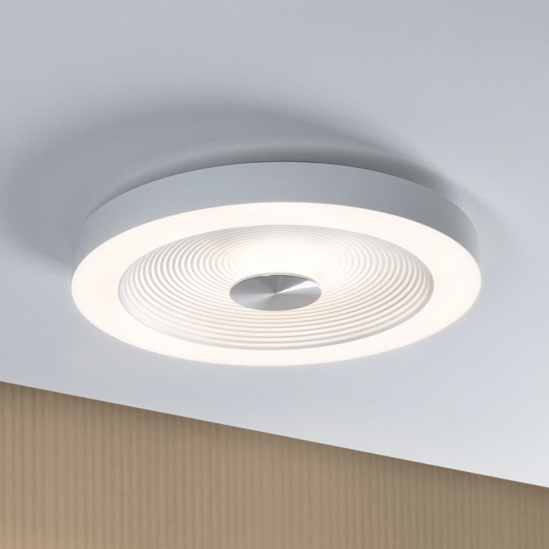 Volea LED Deckenleuchte Ø40 IP44 Dim. Weiß/Silber - Paulmann - Badezimmer - Modern - Kunststoff - Einflammig