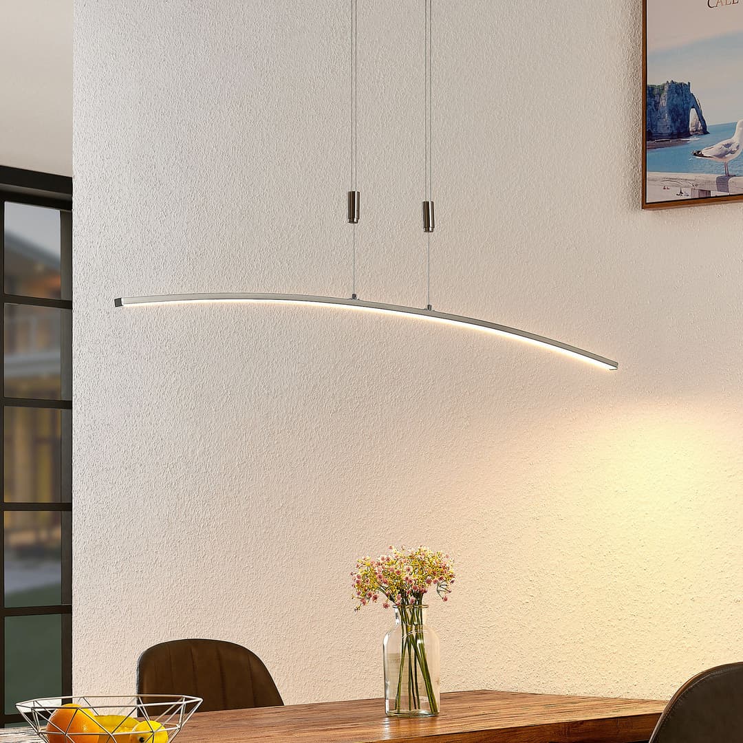 Lindby LED-Hängeleuchte Phillie, höhenverstellbar, dimmbar - Wohnzimmer - Modern - Metall - Einflammig