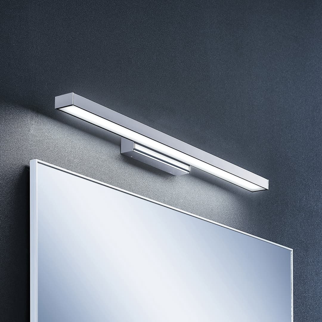 Alenia LED Wandleuchte L60 White/Chrome - Lindby - Badezimmer - Modern - Metall - Eckig