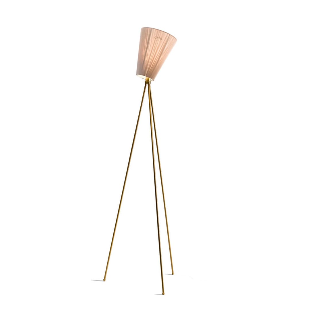 Oslo Wood Stehleuchte Guld/Beige - Northern - Wohnzimmer - Metall