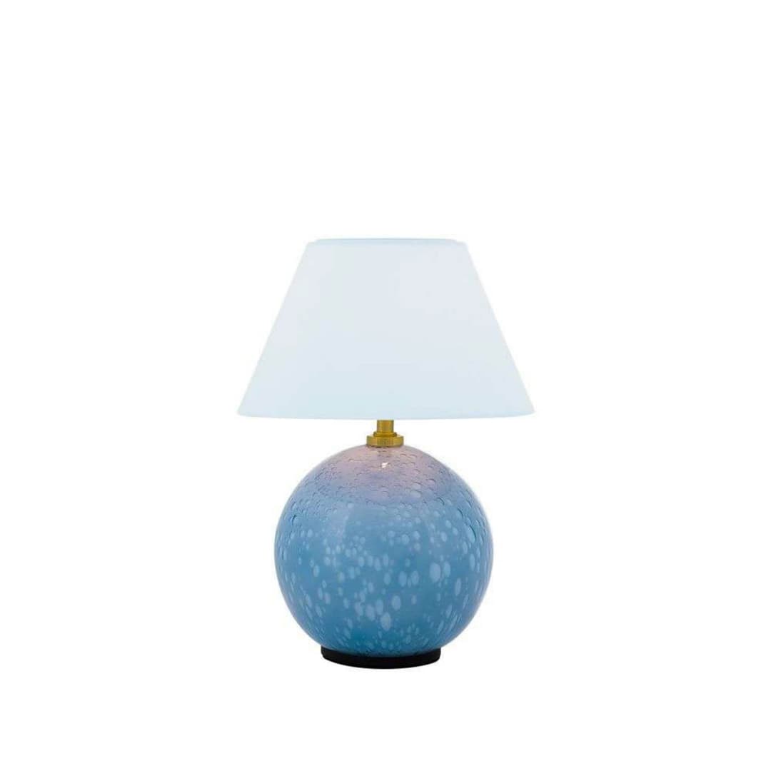 Iris Portable Tischleuchte Blau 23 cm G4 - Globen Lighting - Wohnzimmer - Vintage - Glas - Einflammig