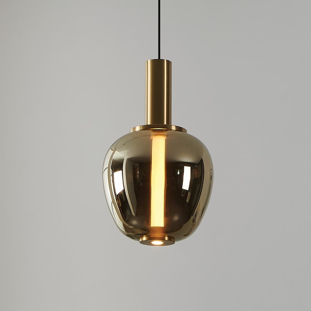 Fruitera LED-Hängelampe gold Ø21cm Glas CCT - Stars of Light - Wohnzimmer - Modern - Einflammig
