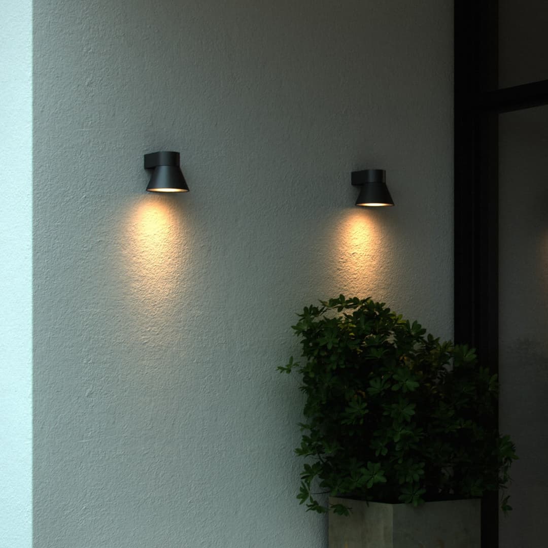 Kyklop Cone Außenwandleuchte Black - Nordlux - Modern - Metall - Einflammig