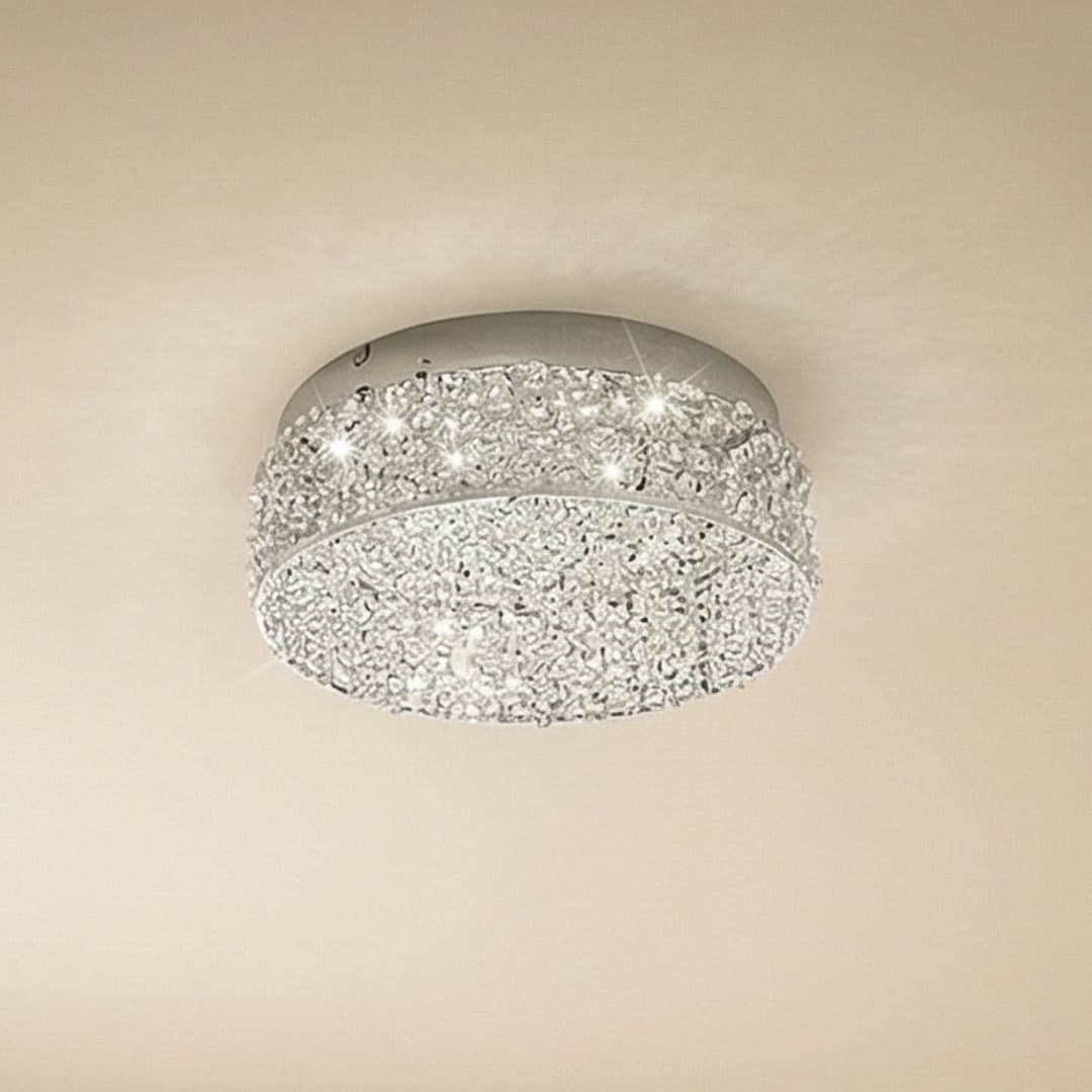 Felias Deckenleuchte Chrome/Clear - Lucande - Schlafzimmer - Modern - Glas - Rund