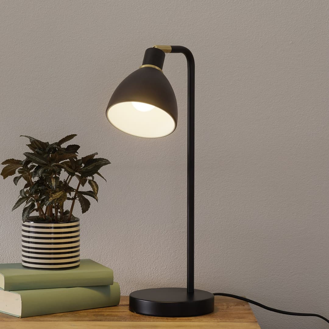 Ray Tischleuchte Black - Nordlux - Wohnzimmer - Modern - Metall - Mit Schirm