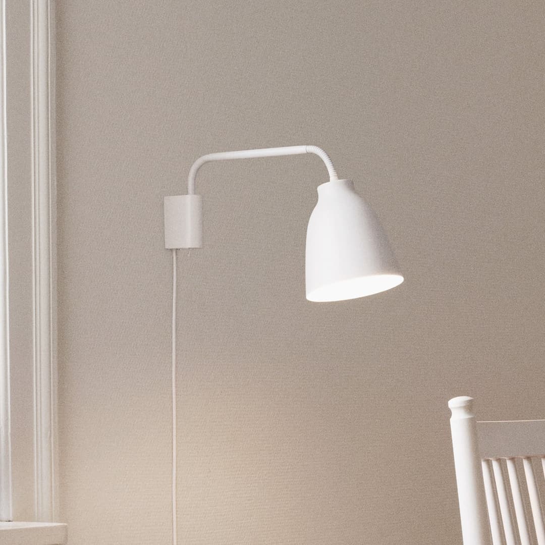 Caravaggio Read Wandleuchte Weiss - Fritz Hansen - Wohnzimmer - Design - Metall - Einflammig