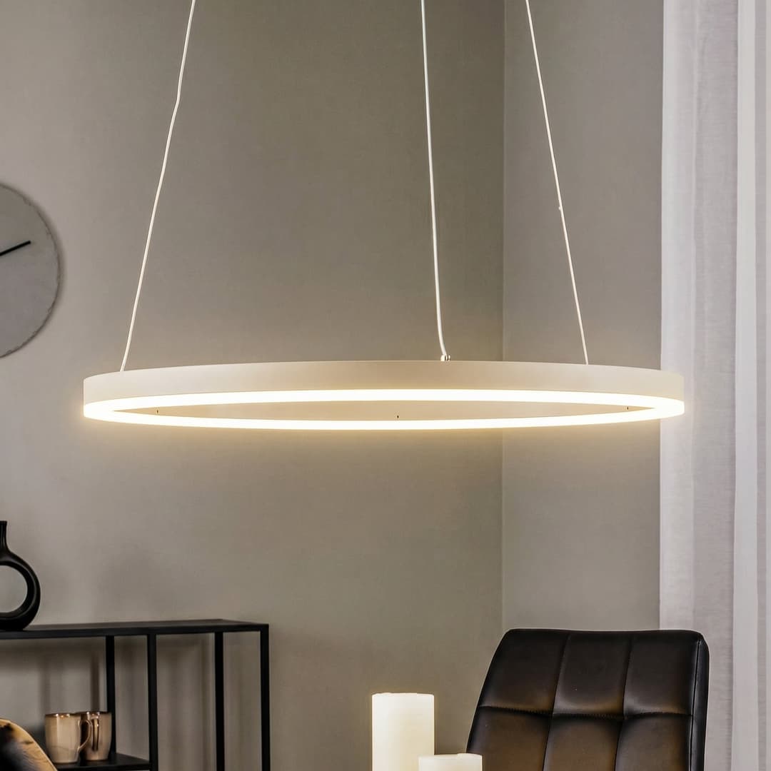 Albiona LED-Hängeleuchte, beige, 1 Ring, Ø 60 cm - Arcchio - Küche - Modern - Metall - Einflammig