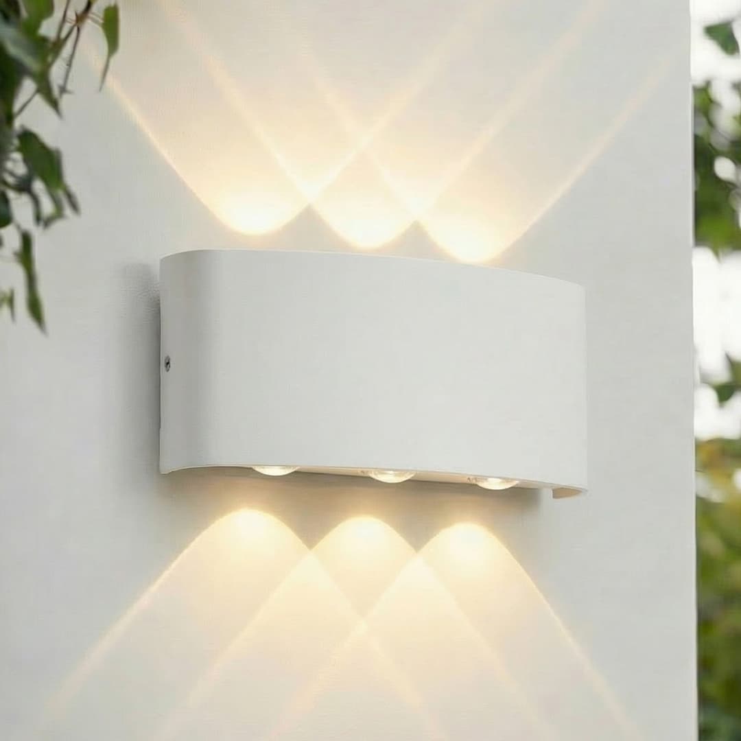 Ithan LED-Außenwandleuchte, weiß, 3-flammig, 17 cm - Lindby - Terrasse - Modern - Aluminium - Eckig