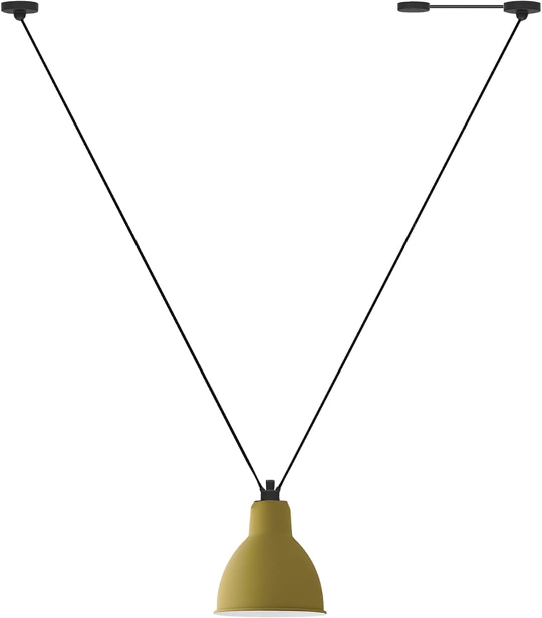 Lampe Gras 323 XL Pendelleuchte, rund, gelb – DCW - Wohnzimmer - Metall